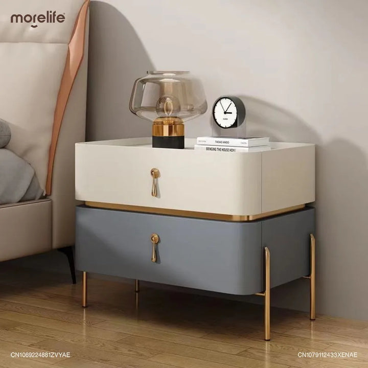 Light Luxury Bedside Table Modern Minimalism Nightstand Nordic Style Storage Cabinet Designer Creative Bedroom Furniture K01