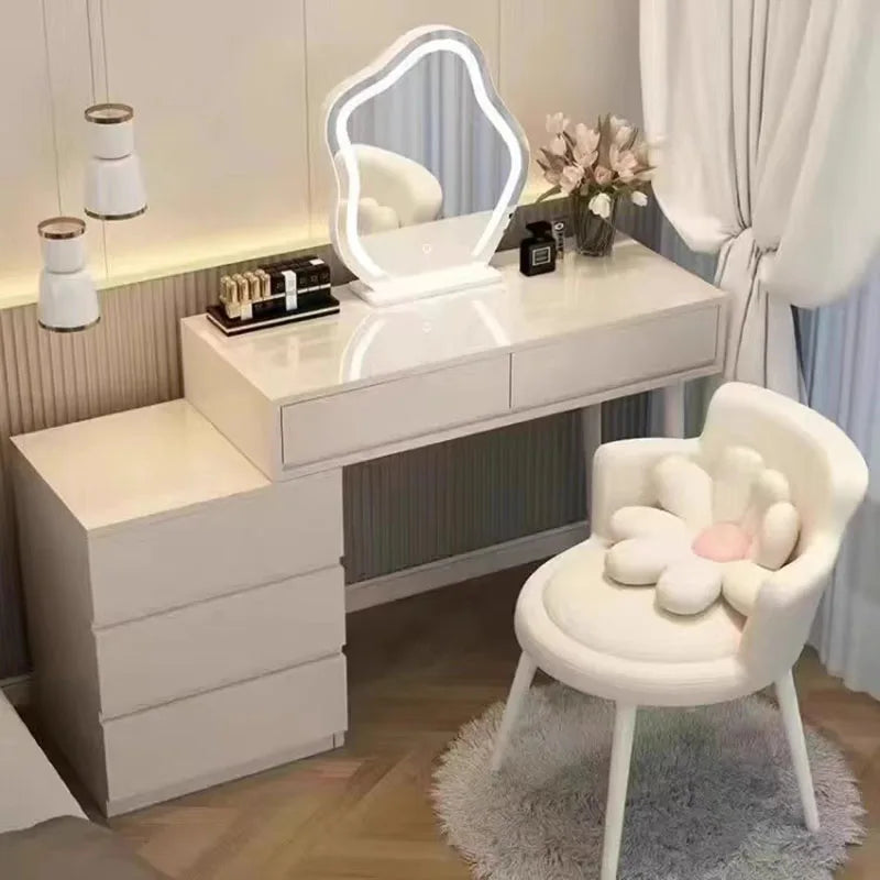 Bedroom Mirror Dressing Table Makeup Make Up Coffee Mobile Vanity Chair Desk Storage Tocador Para Dormitorio Room Furniture