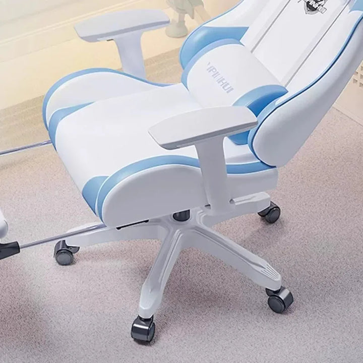 Modern Feet Support Gaming Chair Ergonomic Neck Pillow White Cute Office Chair Bedroom Relax Chaise De Bureaux Office Furniture