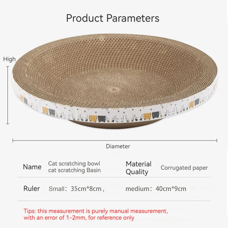 Cat Pet Supplies Accessories Scratch Pad Corrugated Scratcher Board Round Oval Wear-Resistant Grinding Claw Toy for Cat Bed Nest