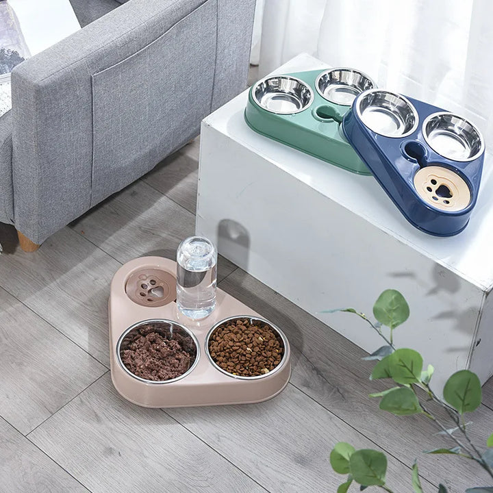 Automatic Feeder for Cats Water Dispenser Water Fountain Food Bowl Kibble Goods Dishes Pet Supplies