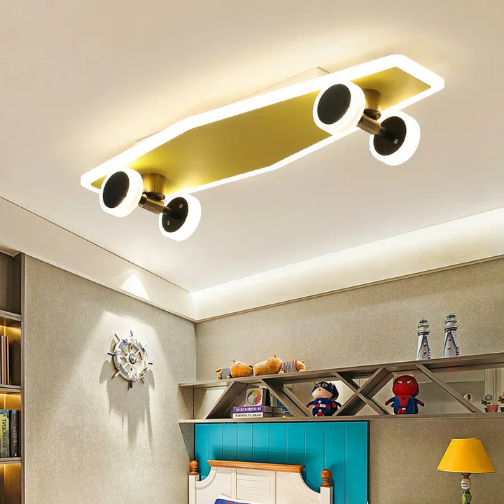 Scooter Design Decorative Led Ceiling Lamps Creative Chandelier for Children'S Room Warm Princess Cartoon Bedroom Light Fixture