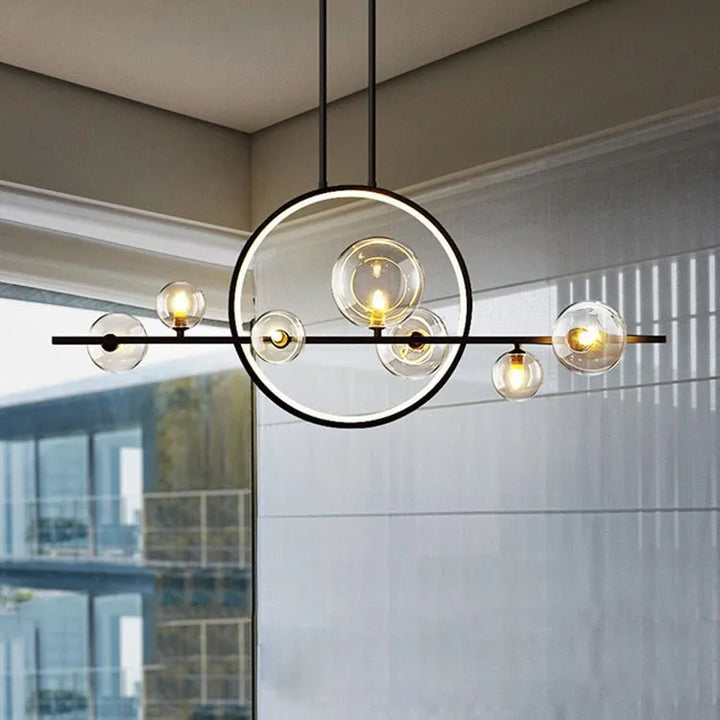 Nordic LED Chandeliers Restanrant Pendant Light Glass Lampshade Living Dining Room Kitchen Hanging Pendant Lamp Decor Suspension