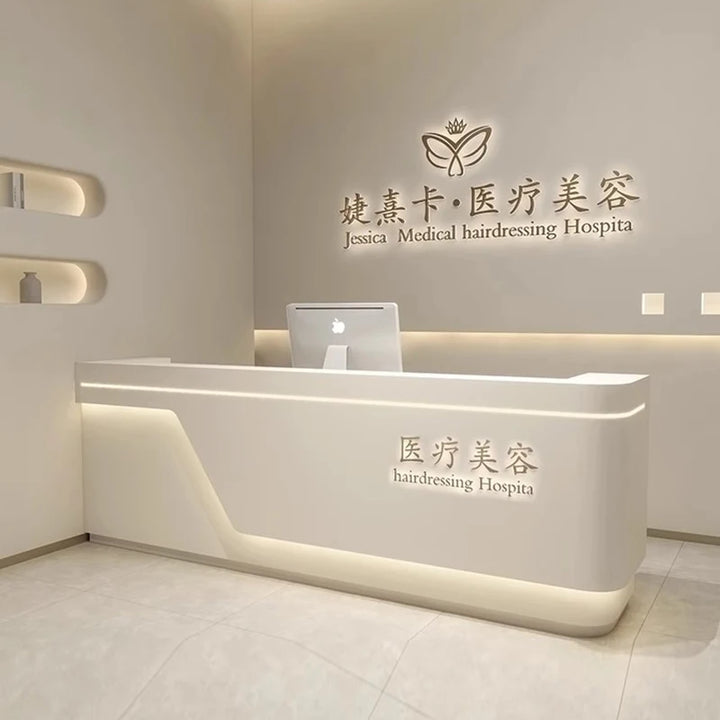 Shop Lectern Reception Desks Salon Office Modern Customized Simple Cabinet Front Desk Luxury Empfangstheke Bar Furnitures