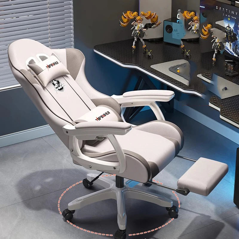 White Lounge Meditation Chair Relax Comfy Modern Swivel Gaming Chair Computer Bedroom Cadeira De Escritorio Office Furniture