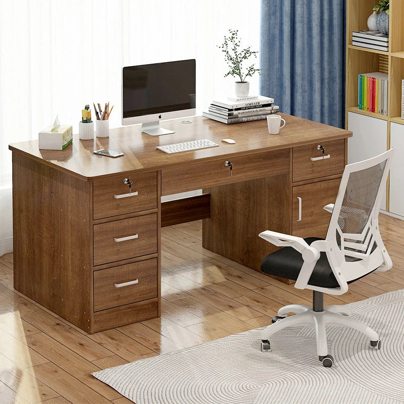 Modern Luxury Office Desk Drawers European Conference Floor Long Computer Desks Writing Executive Mesa De Escritorio Furniture