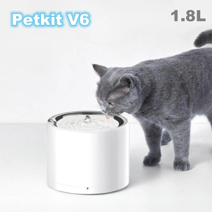 Petkit EVERSWEET V6 Pro Water Fountain UVC Wireless Water Pump APP Control Cat Water Drinker Stainless Steel Pet Water Dispenser