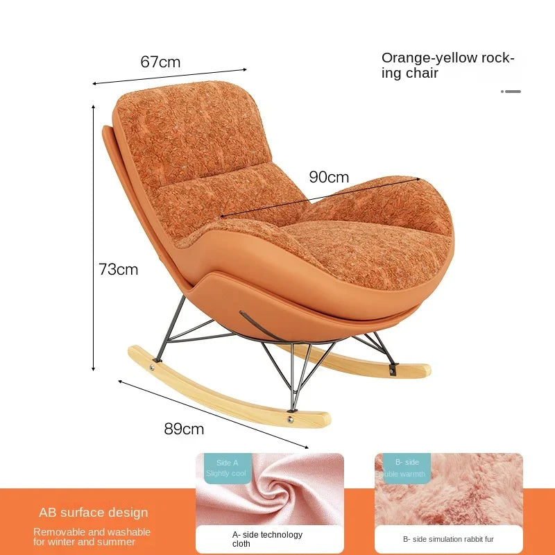 Rocking Chair Living Room Balcony Lazy Rocking Chair Home Single-Seat Sofa Chair Light Luxury Internet Sofa Chair Lounge