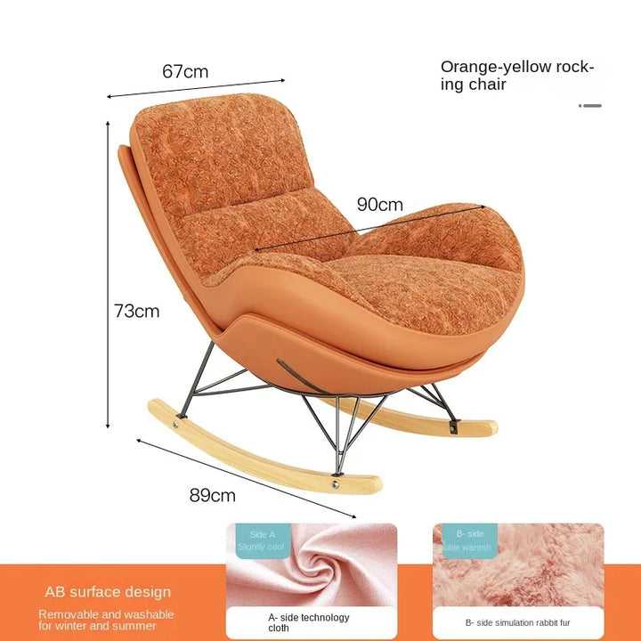 Rocking Chair Living Room Balcony Lazy Rocking Chair Home Single-Seat Sofa Chair Light Luxury Internet Sofa Chair Lounge