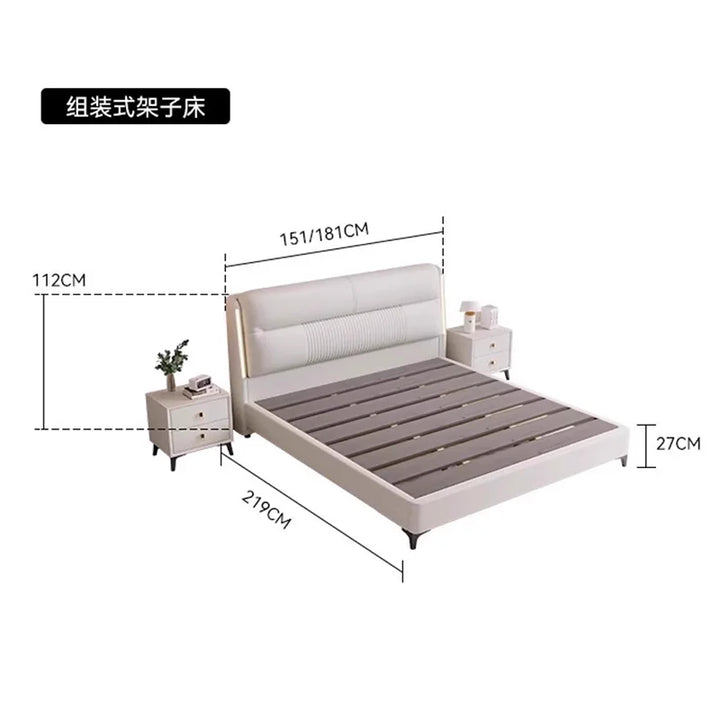 Unique Luxury Bed Modern Bedroom Lounge Minimalist Marriage Bed Storage Nordic Cama De Lujo Para Dormitorio European Furniture