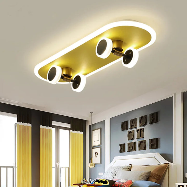 Scooter Design Decorative Led Ceiling Lamps Creative Chandelier for Children'S Room Warm Princess Cartoon Bedroom Light Fixture