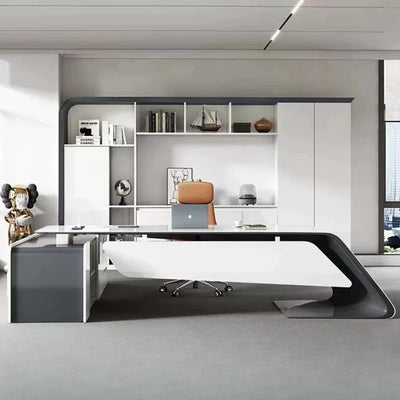 Luxury Ergonomic Office Desks Shelves Corner Floor Reception Computer Desks Storage Writing Escritorios De Oficina Furniture