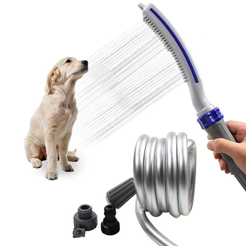 Pet Cleaning Bath Tool Adjustable Shower Nozzle Shower Teddy Bath Brush With Hose