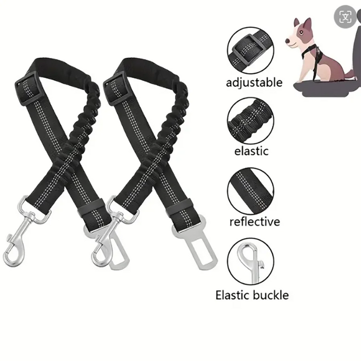 Dog Seat Belt,Retractable Dog Car Harness Adjustable Dog Seat Belt for Vehicle Nylon Pet Safety Seat Belts Heavy Duty & Elastic