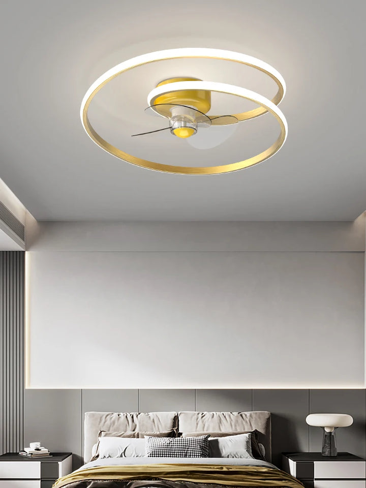 Nordic Living Room Ceiling Fan Light Minimalist White Ring Home Dining Room Bedroom Led Ceiling Fan Light