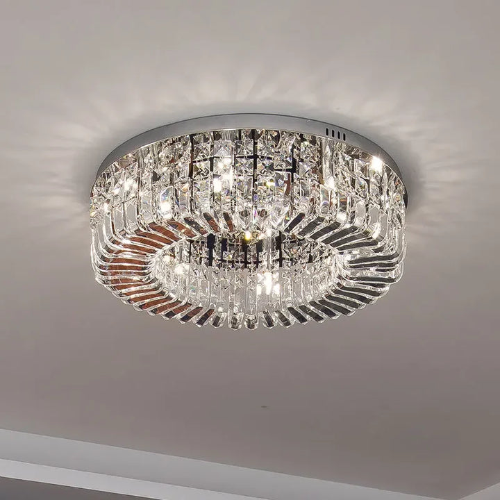 Modern Luxury Crystal Ceiling Chandelier Nordic Gold Chrome Led Pendant Light for Living Room Bedroom Hotel Hall Indoor Decor