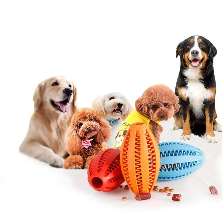 Pet Dog Toy Interactive Rubber Balls for Small Large Dogs Puppy Cat Chewing Toys Pet Tooth Cleaning Indestructible Dog Food Ball