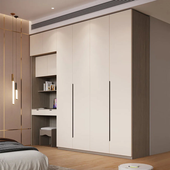 Wooden Wardrobes White Assembled Best Price Large Capacity Shelves Divider Organizer Closet Individual Gabinete Salon Furniture