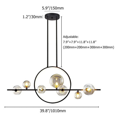 Nordic LED Chandeliers Restanrant Pendant Light Glass Lampshade Living Dining Room Kitchen Hanging Pendant Lamp Decor Suspension