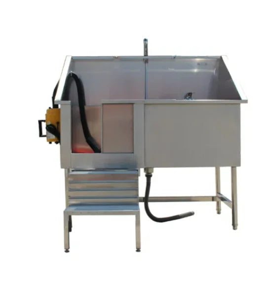 Walk-in stainless steel animal washing machine dog grooming tub pet bathtub with hair dryer