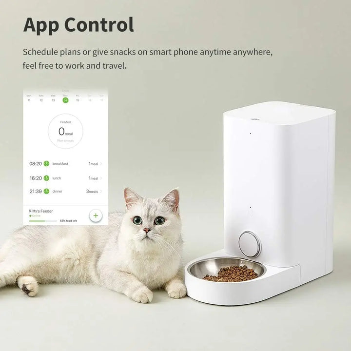 PETKIT Pet Cat Feeder Automatic Wifi App Control with Stainless Steel Bowl Dog Auto Pet Food Dispensers Pet Smart Feeder