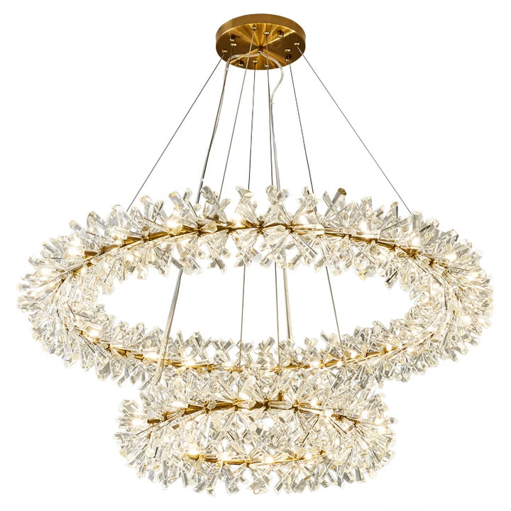 Modern LED Luxury Crystal Chandeliers for Living Dining Room Bedroom Kitchen Decor Hanging Pendant Lighting Fixtures Lustre Lamp