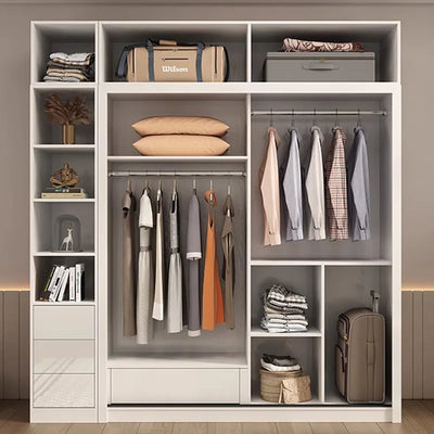 Wooden Nordic Wardrobe Bedroom Luxury Storage Organizer Wardrobe Free Shipping Guarda Roupa Portatil Space Saving Furniture