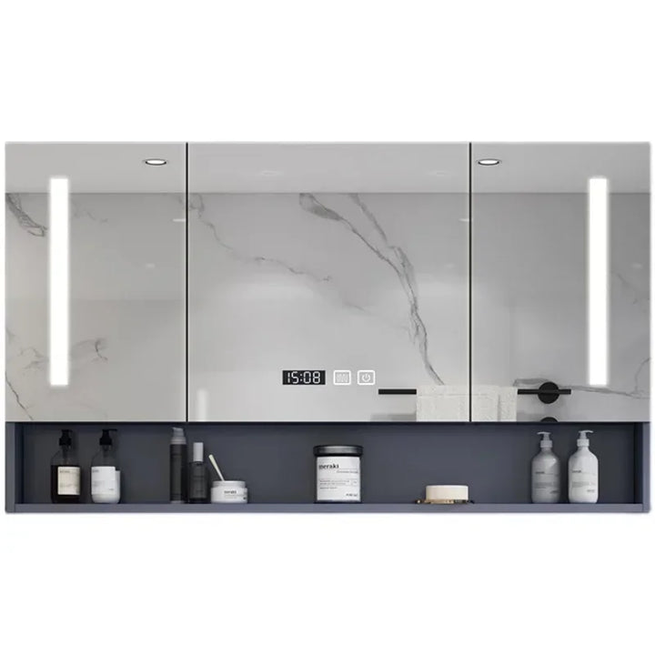 Modern Vanity Sets Cabinets Fogless Smart Backlight Aesthetic Bathroom Cabinets Kitchen Bedroom Mobile Bagno Mirrored Furniture