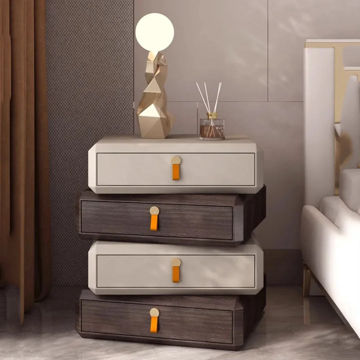 Bedroom Drawers Bedside Table Modern Luxury Italian Minimalist Center Bedside Table Design Pretty Table De Chevet Home Furniture