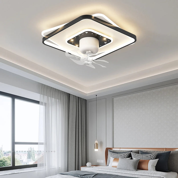 Ceiling Fan Modern LECeiling Lamp Remote Control Indoor Lighting Creative Living Room Bedroom Decorative Lamp Study Corridor