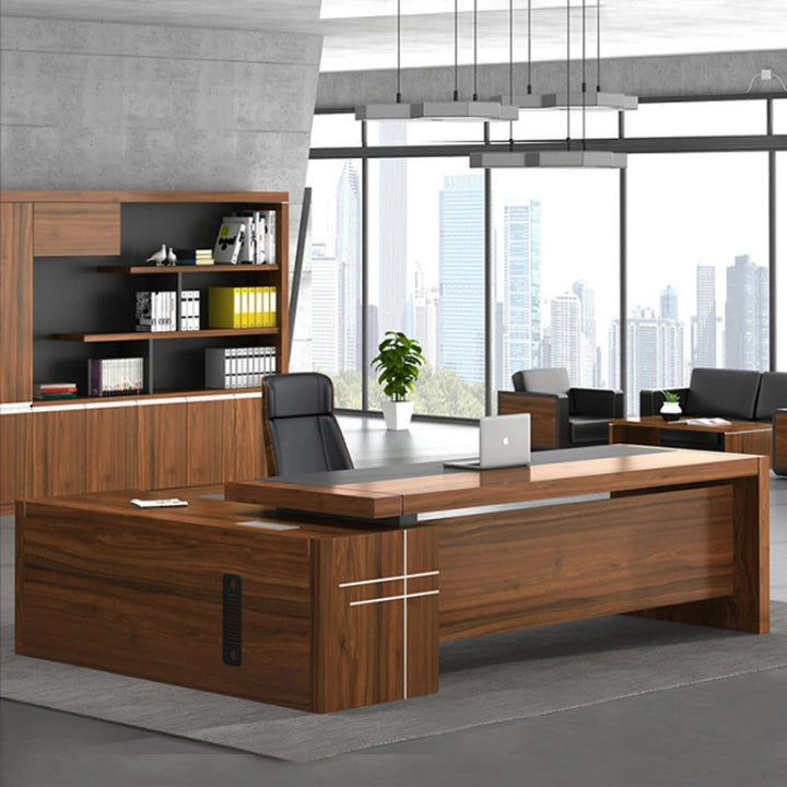 Modern Standing Computer Desk Large Wood Wooden Pc Office Desk Home Executive Escritorio Para Compuradora Modern Furniture