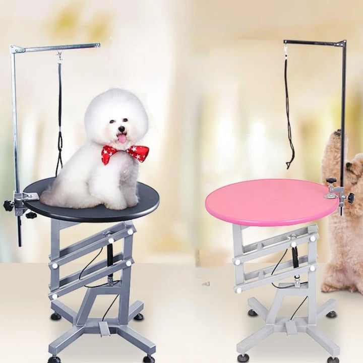 Pet Teddy Than Bear Cat Dog Beauty Modeling Pneumatic Lifting Rotary Shearing Table Beauty Table Pet Grooming Equipment