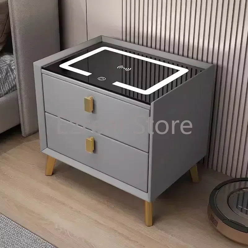 Storage Smart Night Table Bedroom Bluetooth Comfortable Modern Bedside Cabinet Nordic Criado Mudo Room Furniture LJ50BT