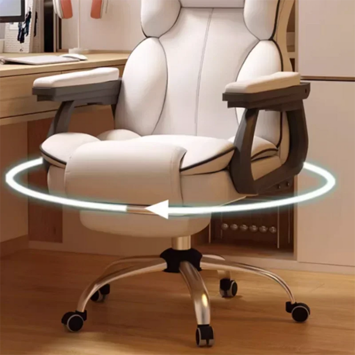 Design Nordic Girl Office Chair Home Bedroom White Aluminium Mobile Armchairs Rotating Fashion Silla De Oficina Office Supplies