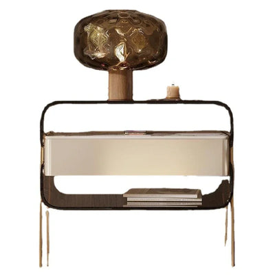 Creative Table Nightstands Simple Acrylic Night Modern Stands Solid Wood Nightstands Storage Bedside Cabinet Bedroom Furniture