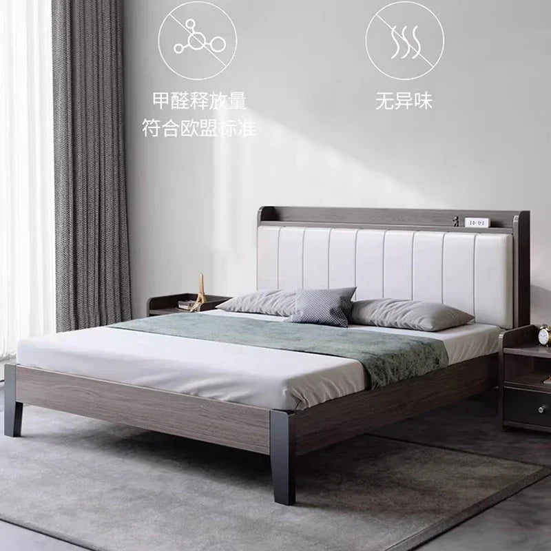 Frame Full Bed King Size Bedroom Portable Queen Double Bed Single Design Modern Japanese Girls Camas De Casal Hotel Furniture