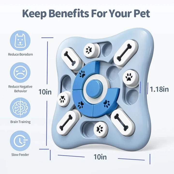 Pet Puzzle Cat Dogs Training Game Slow Feeder Interactive Increase Puppy IQ Food Dispenser Slowly Eating NonSlip Bowl