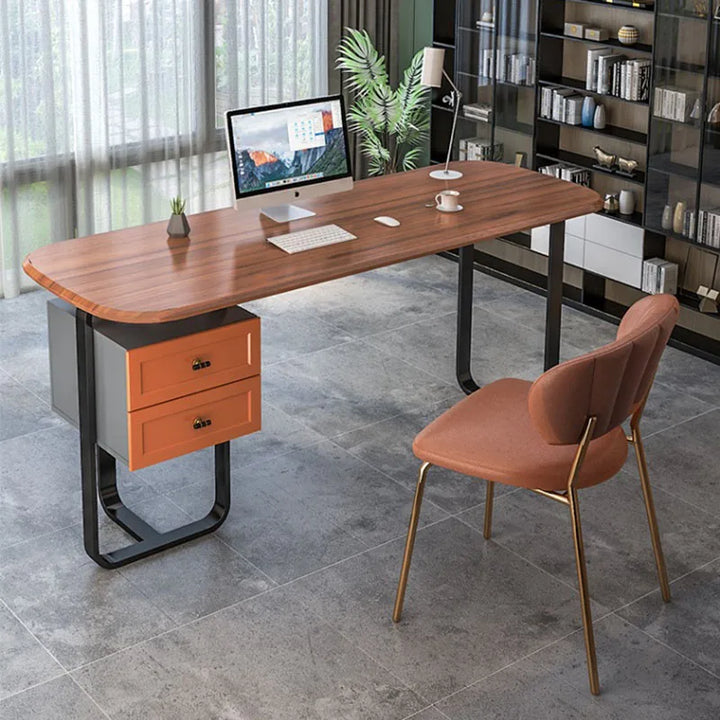 Floor Luxury Office Desk Nordic Writing Desktop Study Computer Desks Solid Wood Black Escritorios De Ordenador Modern Furniture