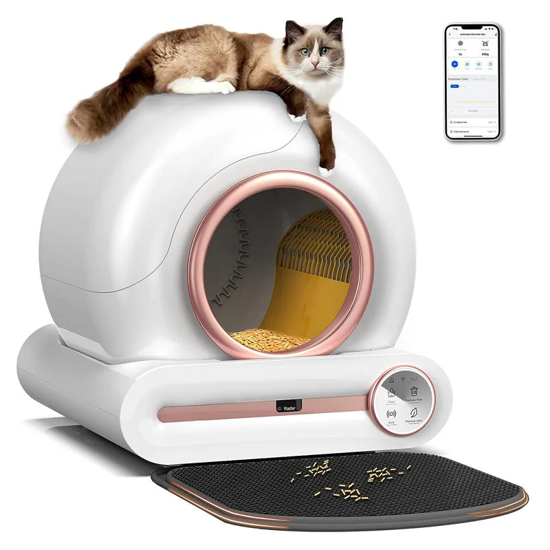 Self Cleaning Litter Box Automatic Smart Toilet for Cats Sandbox Cat Pet Supplies Fully Enclosed Litter Tray Global Versions New