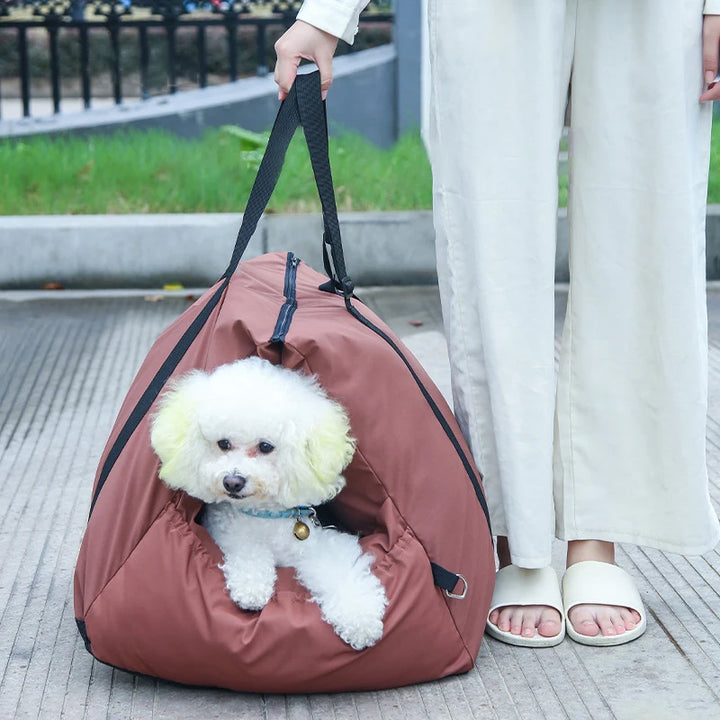 Portable Car Dog Carrier Bag Large Space Pet Carrier Luxury Travel Car Seat Carriers Bags Pet Bed Outdoor Dog Walking Bags Gifts 20d