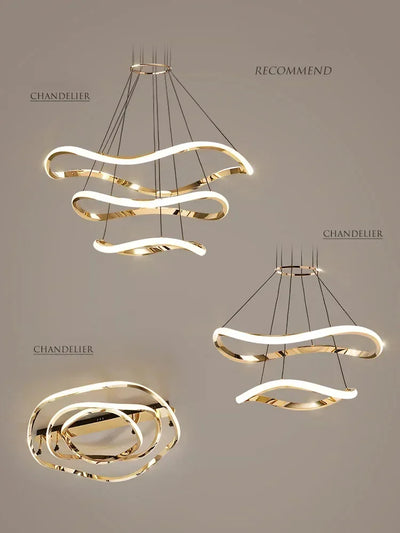 Nordic LED Pendant Light Chandelier for Living Dining Room Bedroom Restaurant Luxury Hanging Lamps for Ceiling Home Decorations