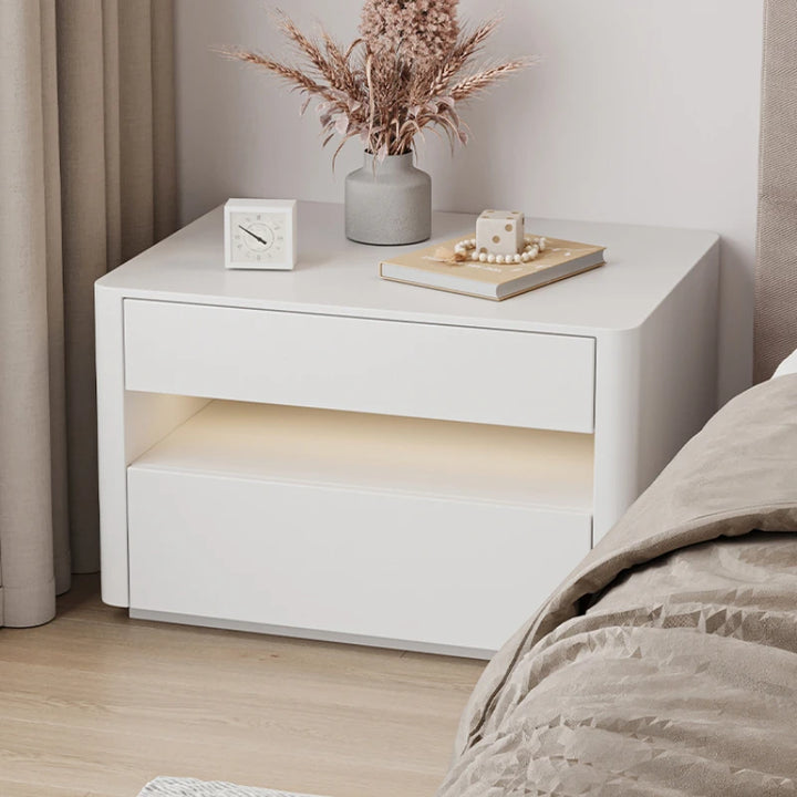 Coffee Bedside Table Nightstands Small Simple White Bedside Table Nightstands Wood Drawers Meuble Space Saving Furniture YY50BT