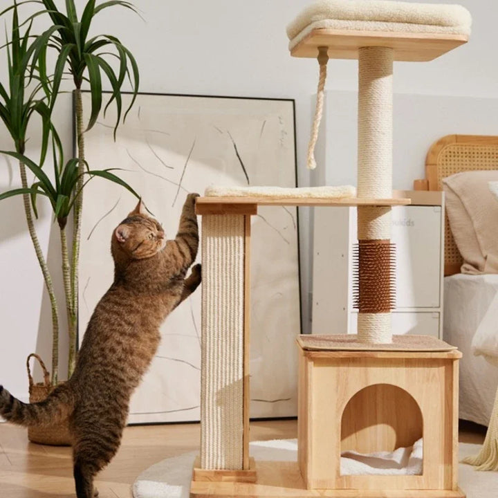 Cat House Tree Large Climbing and Scratching Platform Cat Tower Tall Small Animal Toys and Pet Supplies Complete Collection