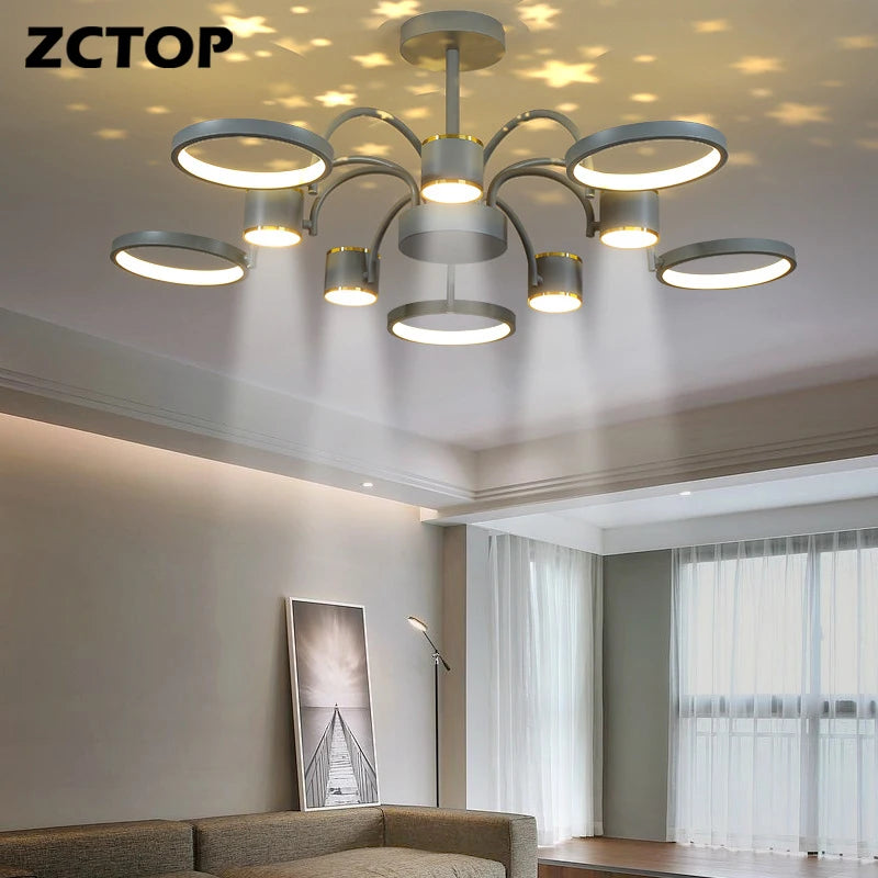 Modern LED Chandeliers Ceiling Lighting Fixtures For Living Room Bedroom Dining Room Kitchen Hanging Lamps Home Lamps Chandelier