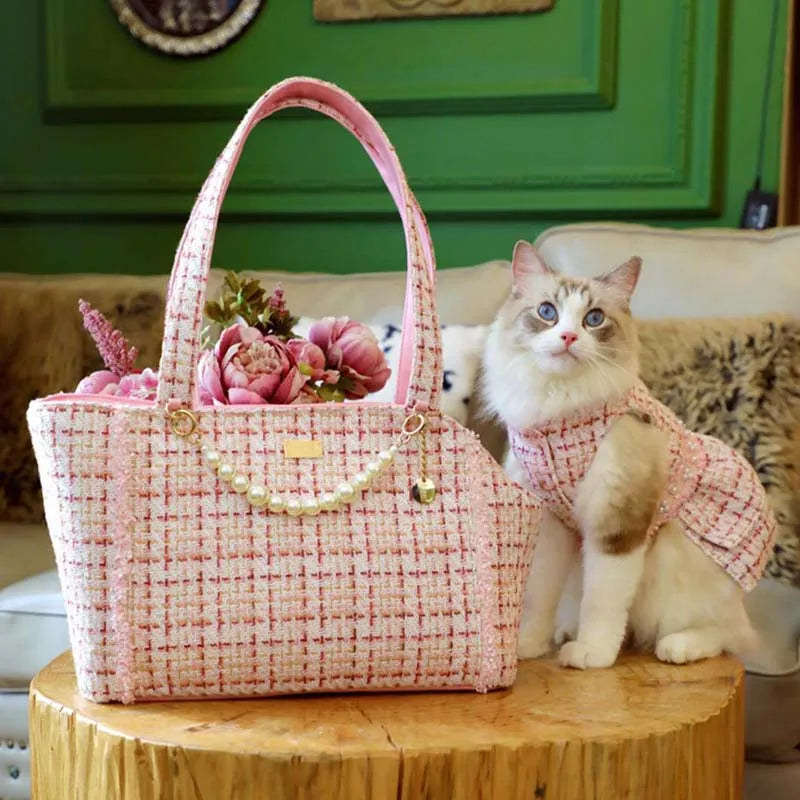 Luxury Design Pet Bags Cat Carrier Puppy Handbag Shoulder Bag Outdoor Dog Accessories Kitten Pet Items Backpack For Small Dogs