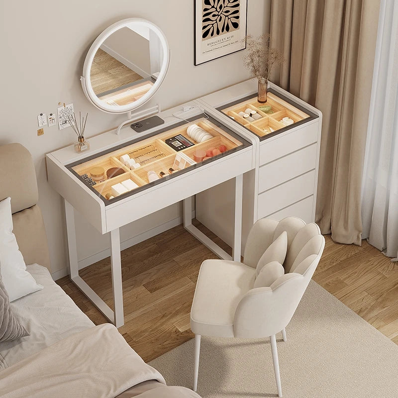 Simple Stool Dressing Tables Storage European Minimalist White Dressing Table Drawer Charm Penteadeira De Maquiagem Furniture