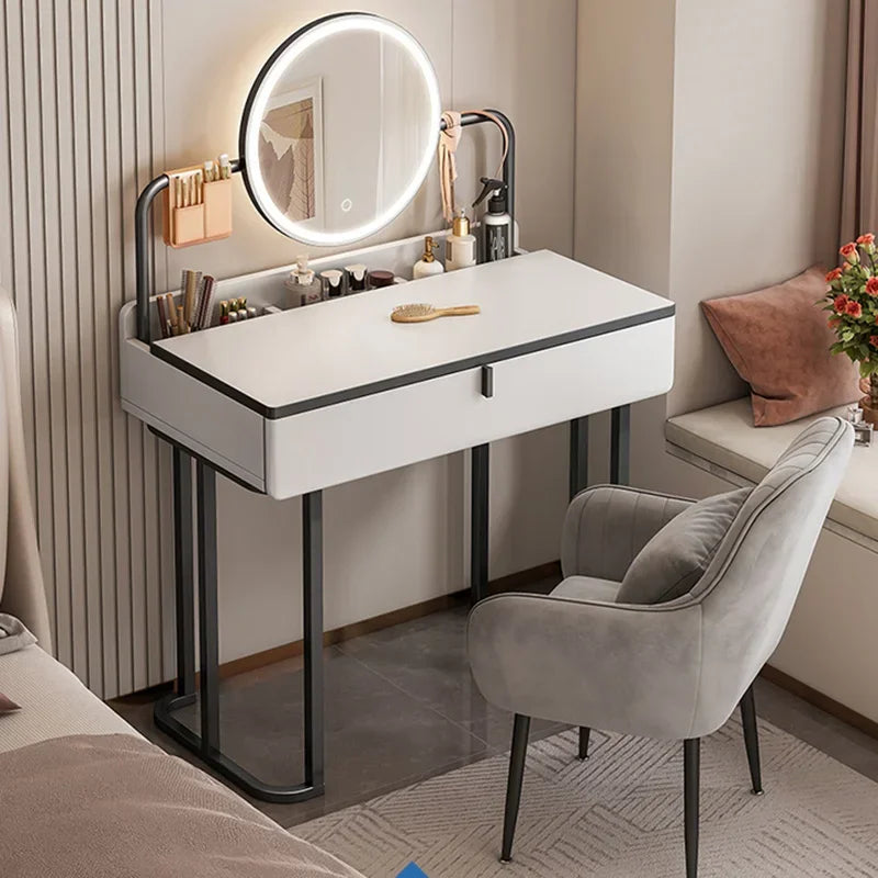 Vanity Drawer Dressing Table Mobile Cabinets Accessory Mirror Computer Light Dressing Table Luxury Toaletka Modern Furniture