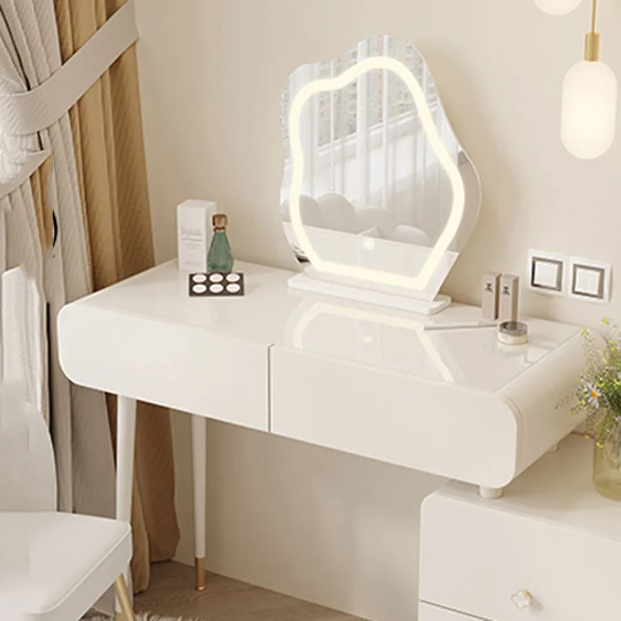 Europe Vanity Table Small Extendable White Luxury Affordable Lights Transportable Dressers Storage Tocadores Home Furniture