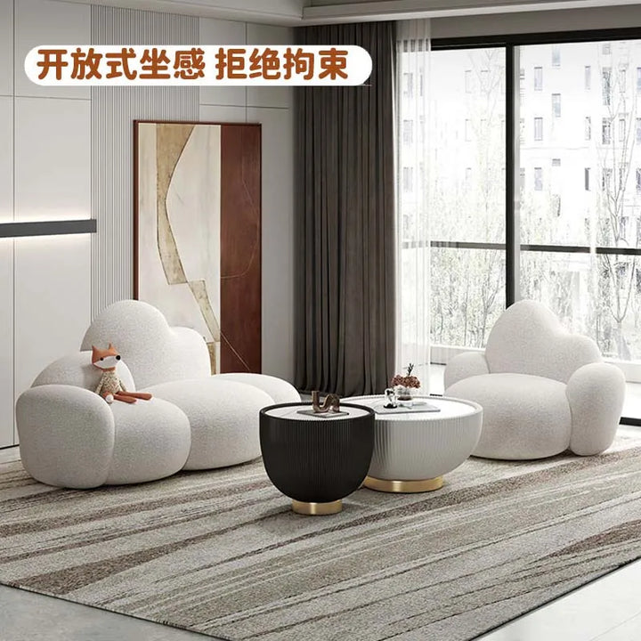 White Double Modern Design Living Room Sofas Cloud Couch Sectional Couch Tiny House Living Room Sofas Divano Office Chair SY50LS