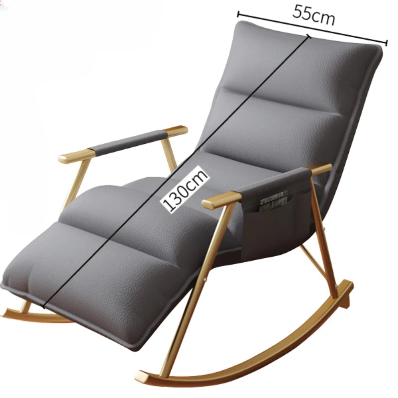 Nordic Rocking Chair Lounge Mobile Lazy Sofa Relax Metal Office Luxury Chair Bedroom Sillones Para Sala De Estar Home Furniture